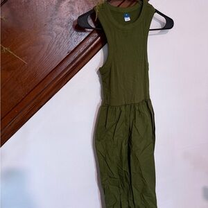 Old Navy Olive Green Midi Dress